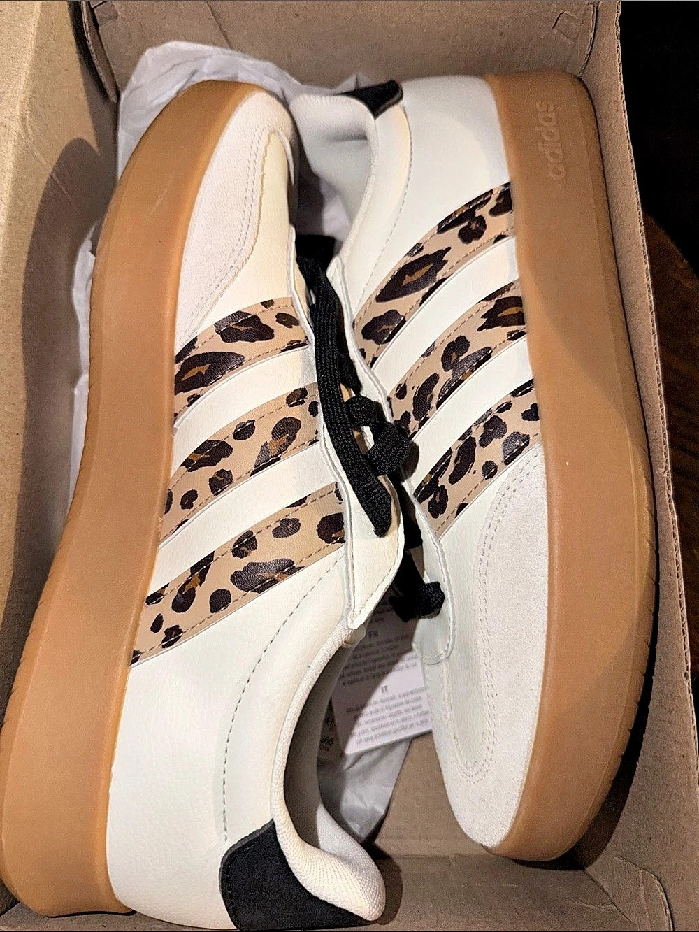 adidas Barreda Leopard Stripe Sneakers US 9 Like New